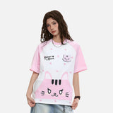 DAXUEN Relaxed fit short-sleeved t-shirt with cat graphic