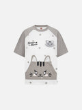 DAXUEN Relaxed fit short-sleeved t-shirt with cat graphic