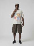 DAXUEN Playful cat graphic t-shirt — model photo