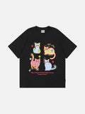 DAXUEN Playful cat graphic t-shirt