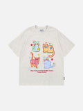 DAXUEN Playful cat graphic t-shirt