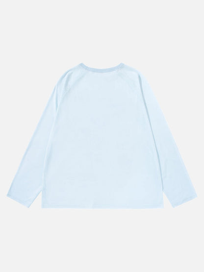 DAXUEN Long-sleeve t-shirt with crayon graphic