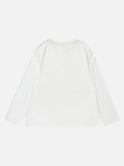 DAXUEN Long-sleeve t-shirt with crayon graphic