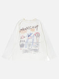 DAXUEN Long-sleeve t-shirt with crayon graphic