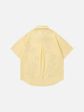 DAXUEN Short-sleeved button-up shirt with dog embroidery