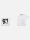 DAXUEN White short-sleeved graphic T-shirt
