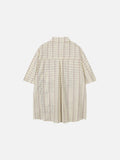 DAXUEN Oversized button-up shirt with cartoon dog appliqué