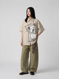 DAXUEN Playful Poodle Appliqué Button-Up Shirt | DAXUEN — model photo