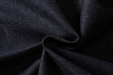 DAXUEN dark blue oversized denim shirt with pointed collar
