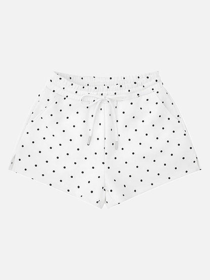 DAXUEN Polka dot casual shorts with drawstring waistband