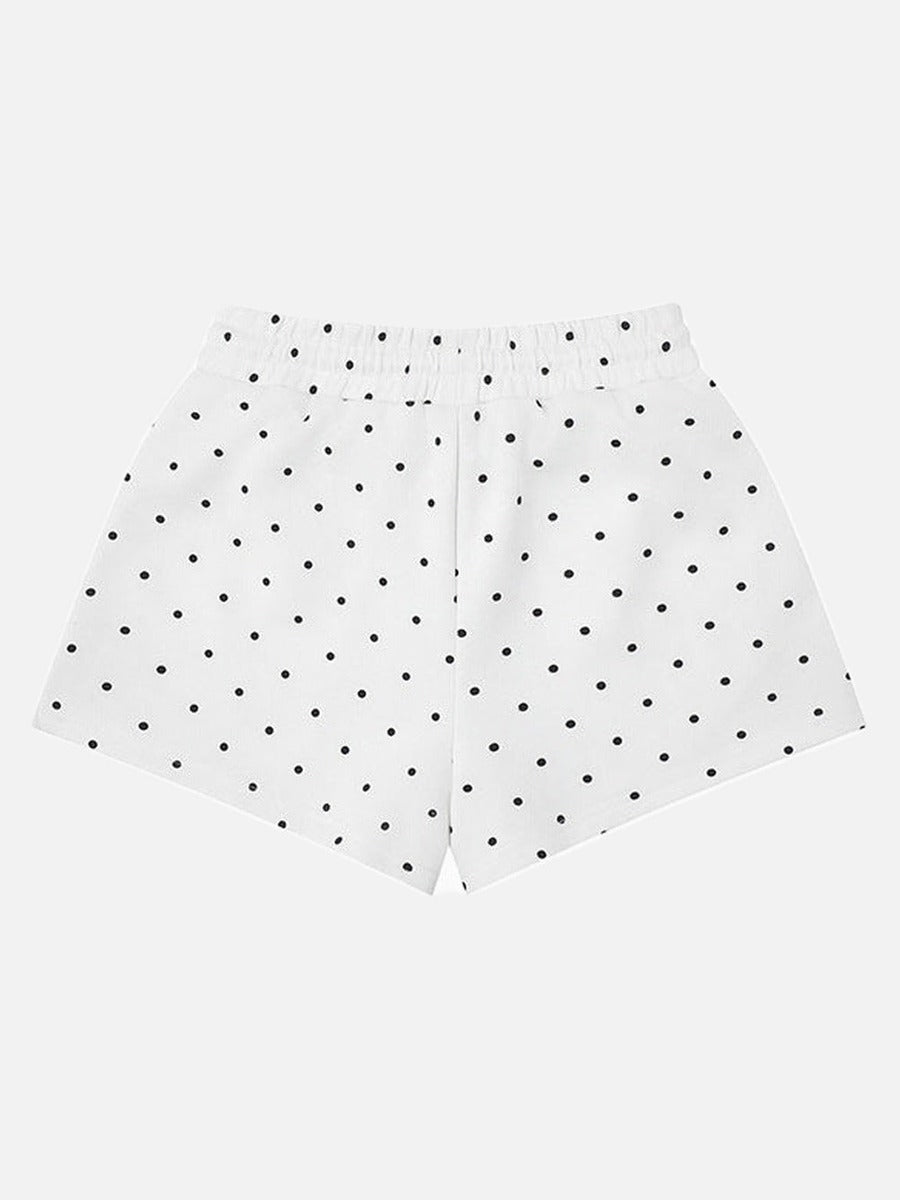 DAXUEN Polka dot casual shorts with drawstring waistband