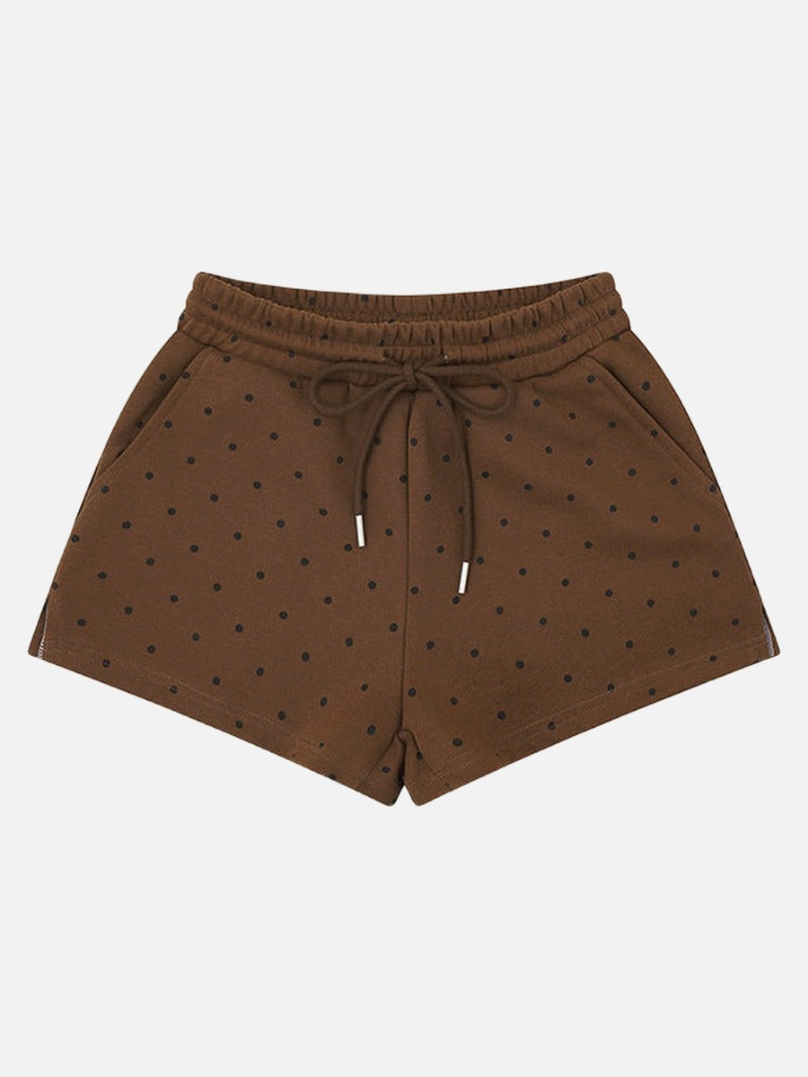 DAXUEN Polka dot casual shorts with drawstring waistband