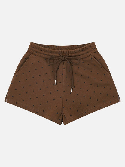DAXUEN Polka dot casual shorts with drawstring waistband