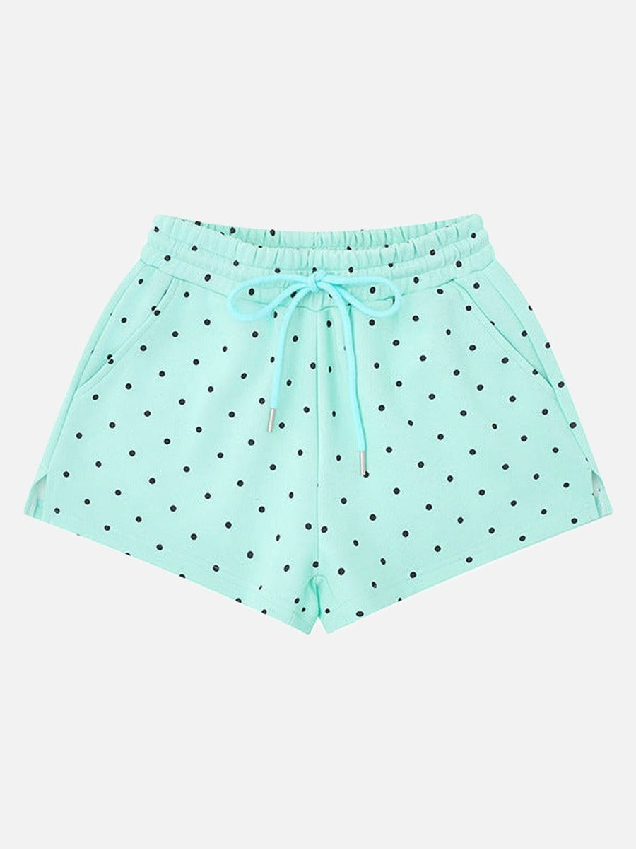 DAXUEN Polka dot casual shorts with drawstring waistband