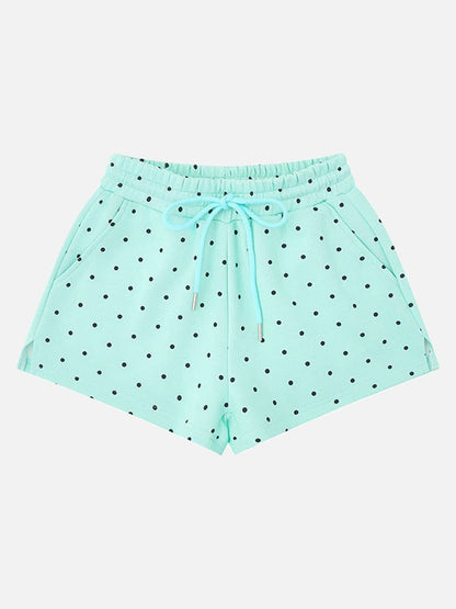 DAXUEN Polka dot casual shorts with drawstring waistband