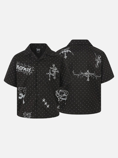 DAXUEN Polka-dot short-sleeve shirt with graphic prints