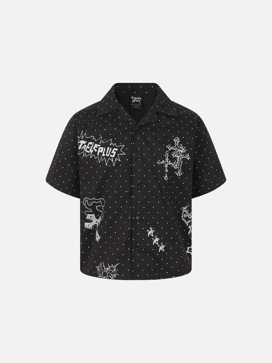 DAXUEN Polka-dot short-sleeve shirt with graphic prints