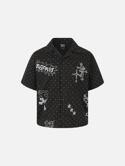 DAXUEN Polka-dot short-sleeve shirt with graphic prints