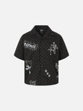 DAXUEN Polka-dot short-sleeve shirt with graphic prints
