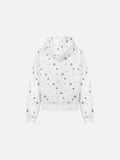 DAXUEN Polka dot full-zip hooded sweatshirt