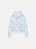 DAXUEN Polka dot full-zip hooded sweatshirt