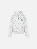 DAXUEN Polka dot full-zip hooded sweatshirt