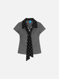 DAXUEN Polka dot question mark polo shirt