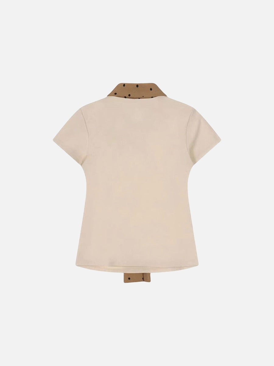 DAXUEN Polka dot question mark polo shirt