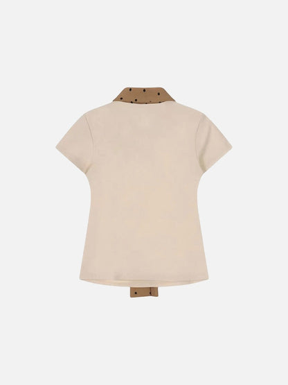 DAXUEN Polka dot question mark polo shirt