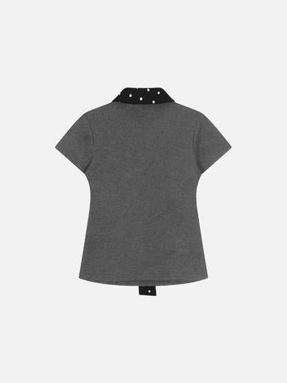 DAXUEN Polka dot question mark polo shirt