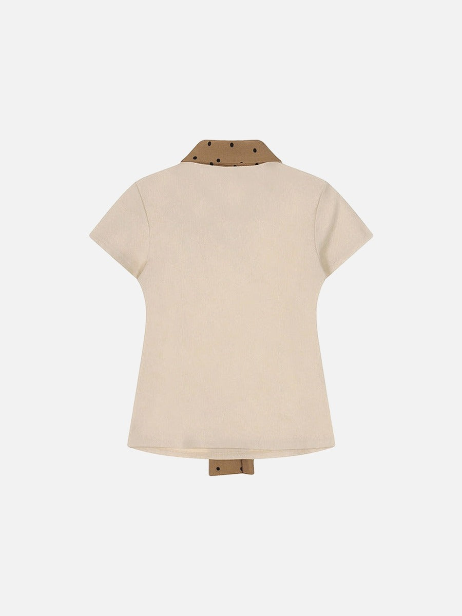 DAXUEN Polka dot question mark polo shirt