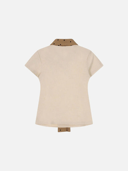 DAXUEN Polka dot question mark polo shirt