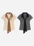 DAXUEN Polka dot question mark polo shirt