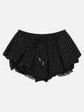 DAXUEN Women's polka dot ruffled lounge shorts