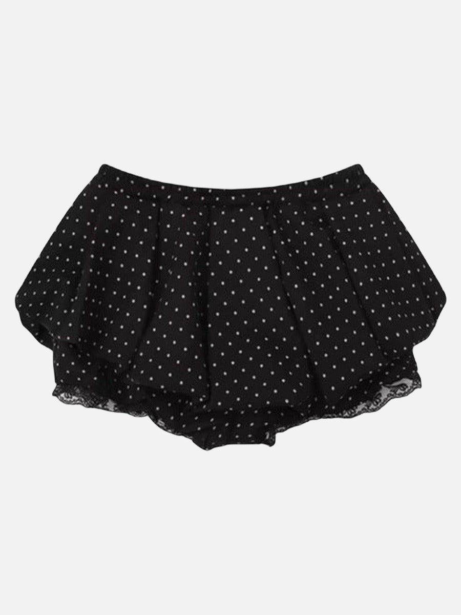DAXUEN Women's polka dot ruffled lounge shorts