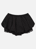 DAXUEN Women's polka dot ruffled lounge shorts