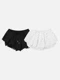DAXUEN Women's polka dot ruffled lounge shorts