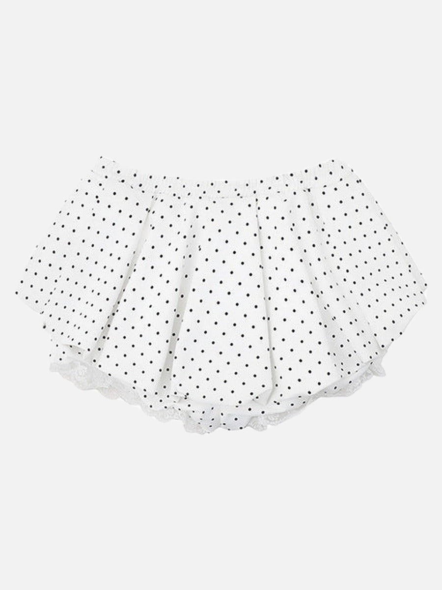 DAXUEN Women's polka dot ruffled lounge shorts