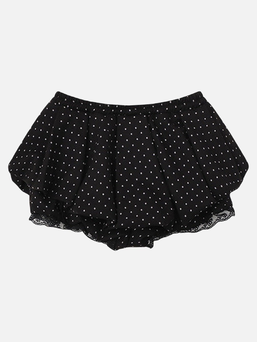 DAXUEN Women's polka dot ruffled lounge shorts