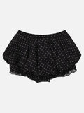 DAXUEN Women's polka dot ruffled lounge shorts