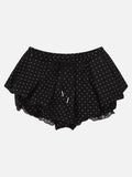 DAXUEN Women's polka dot ruffled lounge shorts