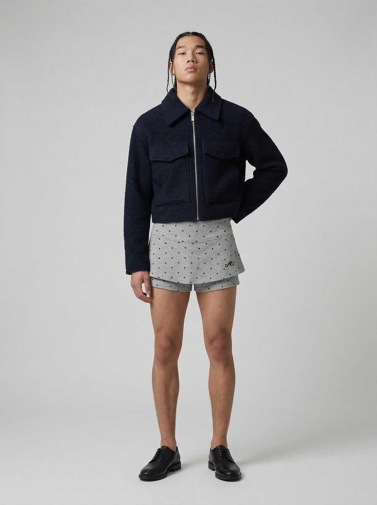 DAXUEN Polka dot skort with fitted shorts — model photo