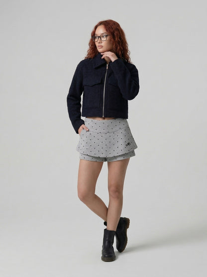 DAXUEN Polka dot skort with fitted shorts — model photo
