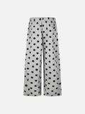 DAXUEN dark blue and grey polka dot wide-leg palazzo pants