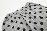 DAXUEN dark blue and grey polka dot wide-leg palazzo pants