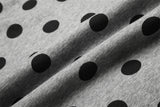 DAXUEN dark blue and grey polka dot wide-leg palazzo pants