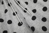DAXUEN dark blue and grey polka dot wide-leg palazzo pants