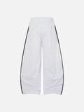 DAXUEN Wide leg polka dot trousers with stripes