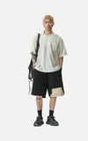 Textured Cream Short-Sleeve Polo Shirt