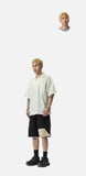 Textured Cream Short-Sleeve Polo Shirt